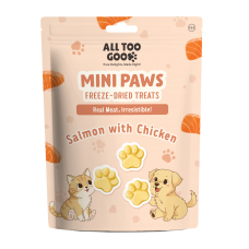 All Too Good  Mini Paws Freeze-Dried Treats Salmon 54g, ATG-MP-103, cat Treats, All Too Good, cat Food, catsmart, Food, Treats